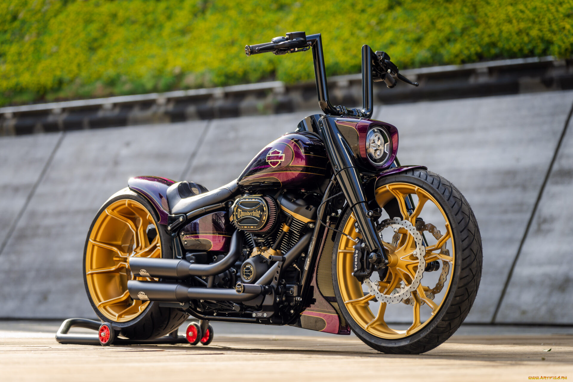 , harley-davidson, softail, fat, boy, 114, customized, custombikes, thanos